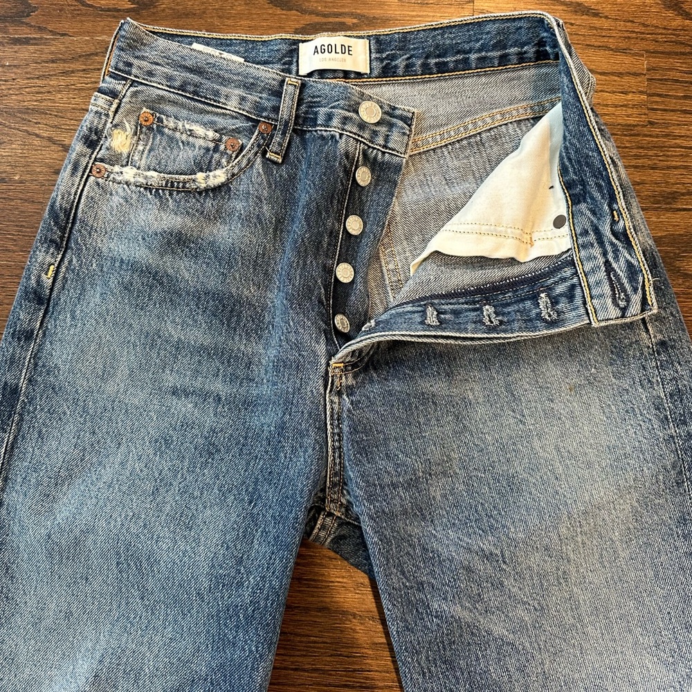 AGOLDE Riley High Rise Straight Crop Jeans - Picture 6 of 7